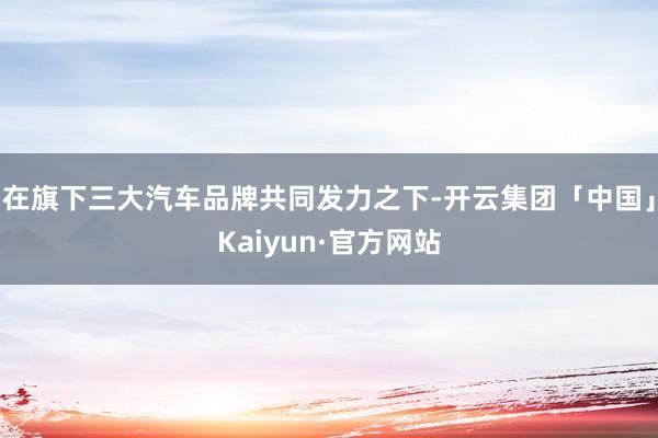 在旗下三大汽车品牌共同发力之下-开云集团「中国」Kaiyun·官方网站