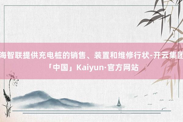 海智联提供充电桩的销售、装置和维修行状-开云集团「中国」Kaiyun·官方网站