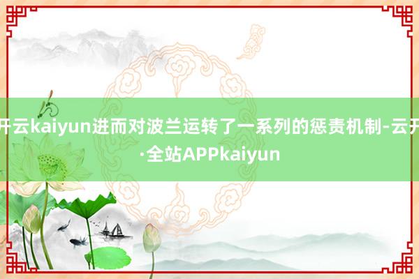 开云kaiyun进而对波兰运转了一系列的惩责机制-云开·全站APPkaiyun
