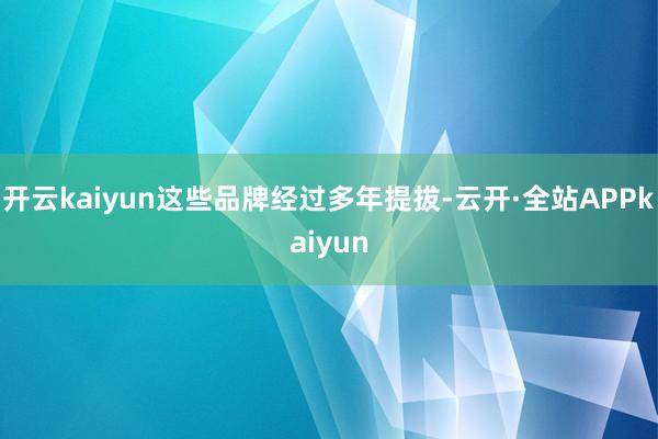 开云kaiyun这些品牌经过多年提拔-云开·全站APPkaiyun
