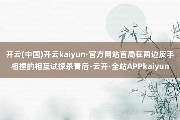 开云(中国)开云kaiyun·官方网站首局在两边反手相捏的相互试探杀青后-云开·全站APPkaiyun