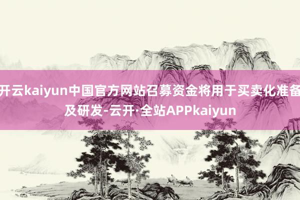 开云kaiyun中国官方网站召募资金将用于买卖化准备及研发-云开·全站APPkaiyun